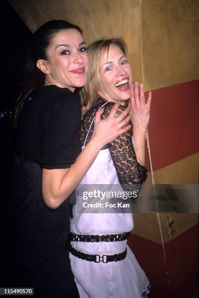 Jovanka Sopalovic and Gabrielle Lazure during Restaurant Olivier Fuchs St Tropez Dinner Party at Castel Club in Paris, France.