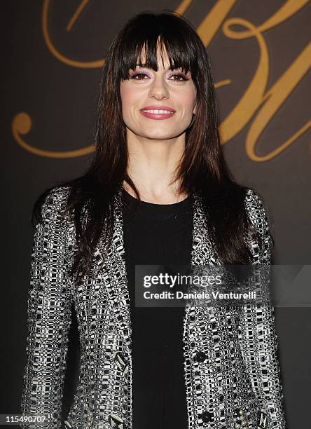 Rossella Brescia attends the Blumarine show as part of Milan Fashion Week Autumn/Winter 2008/09 on February 19, 2008 in Milan, Italy.