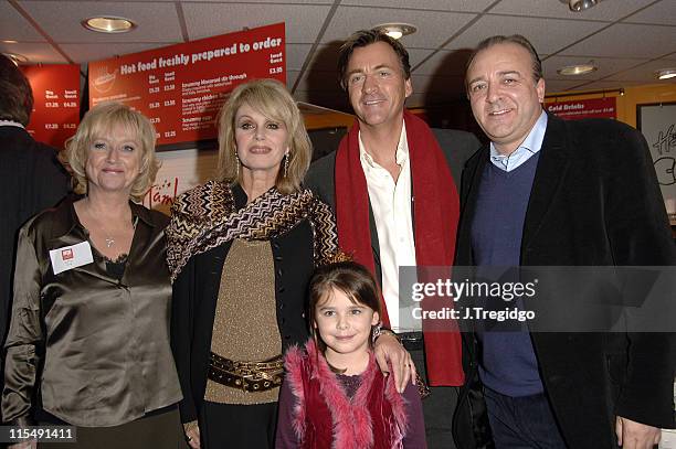 Juddy Finnigen, Joanna Lumley and Richard Madley with guests