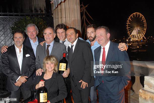 Jose Garcia, The Chateau Angelus Owner; Claude Brasseur, Daniele Thompson , Marc Lavoine, Patrick Timsit, Frederic Diefenthal and A Guest attend the...