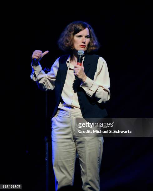 Comedian Paula Poundstone performs at The Canyon Club on July 11, 2008 in Agoura Hills, California.