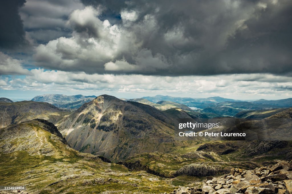 Scafell Pike summit view