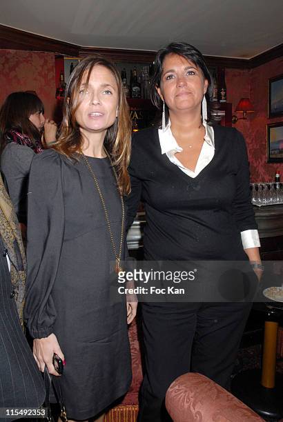 Axelle Laffont with Valerie Expert attend the Gabriella Cortese's Antik Batik 15th Anniversary at The Castel Club on November 22, 2007 in Paris,...