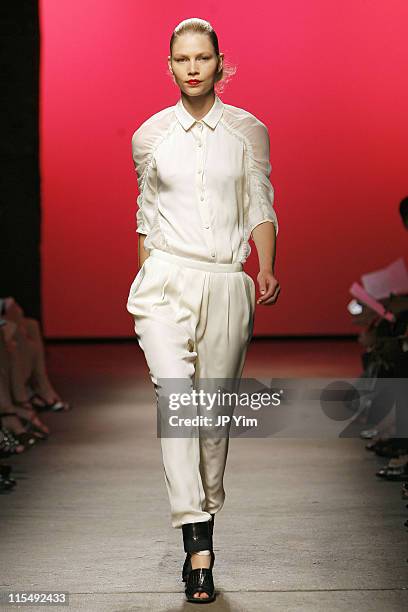 Aline Weber wearing Thakoon Spring 2009 at Eyebeam on September 8, 2008 in New York City.