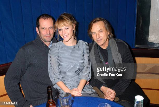Christian Vadim, Julia Livage and Alexandre Arcady attend the "Gone Baby Gone" Paris Screening Party at Planet Hollywood on December 11, 2007 in...