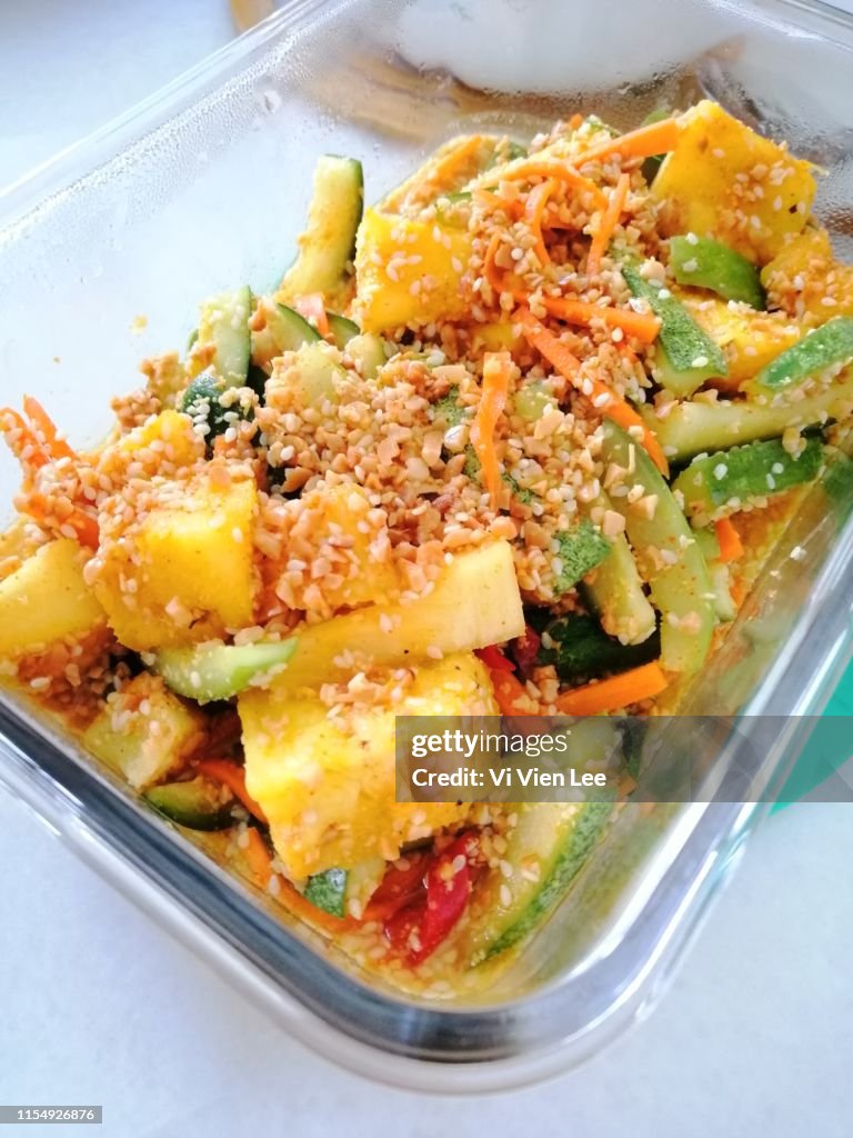 Spicy nonya cucumber pineapple pickle Achar