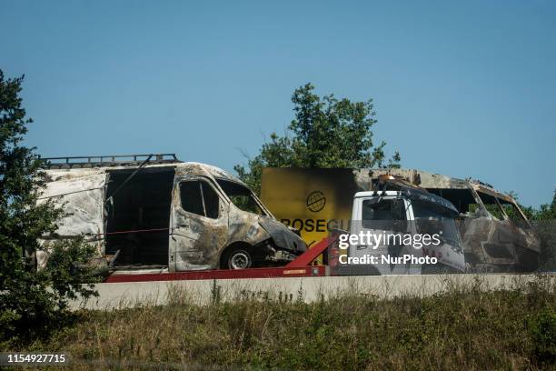 An armored cash transport van was attacked near Lyon's Saint Exupéry airport on the A43 motorway in Saint Bonnet de Mure, between Lyon and Grenoble,...