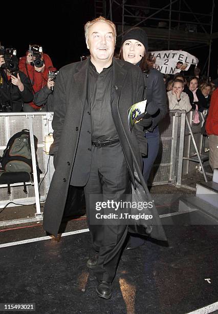 George Galloway and Davina McCall during "Celebrity Big Brother 4" Fourth Eviction - George Galloway at Elstree Studios in London, Great Britain.