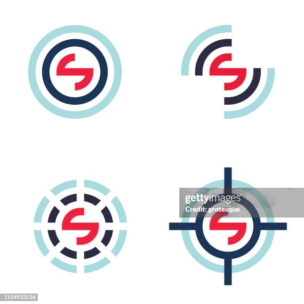 logo letter s - spinning icon stock illustrations