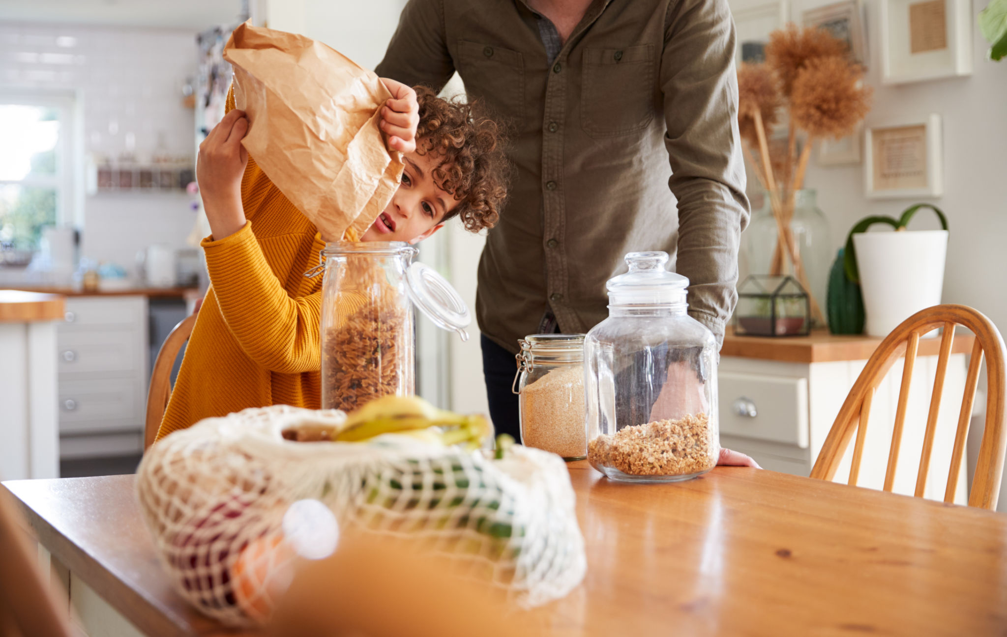 family using eco-friendly products