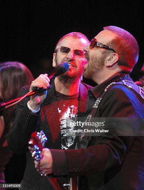 Ringo Starr and Dave Stewart launch the new Ringo Starr album, Liverpool 8 at House Of Blues in Hollywood, January 25th 2008.