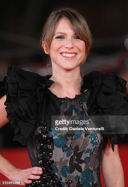 Isabella Ragonese attends the "Viola Di Mare" Premiere during day 2 of the 4th Rome International Film Festival held at the Auditorium Parco della...