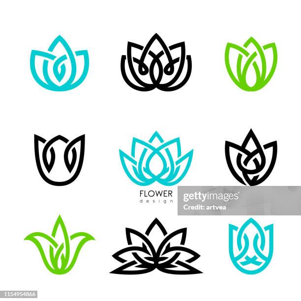 creative flowers inspiration vector design template. - king logo stock illustrations