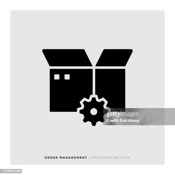 order management icon - paper manufacturing stock illustrations