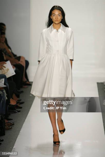 Ai Tominaga wearing Jason Wu Spring 2007 during Olympus Fashion Week Spring 2007 - Jason Wu - Runway at The Atelier, Bryant Park in New York City,...