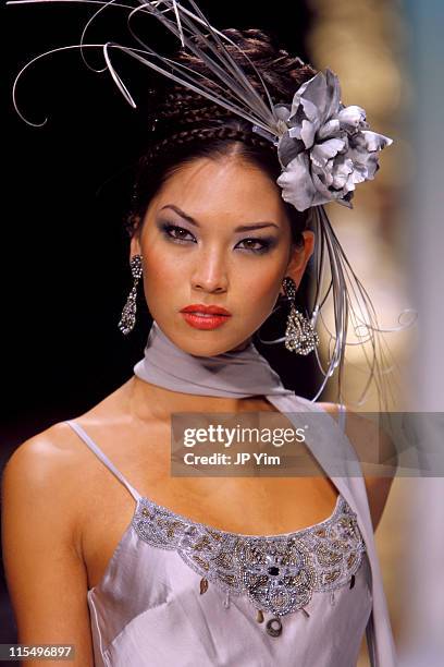 Model wearing Sue Wong Spring 2007 during Mercedes-Benz Spring 2007 L.A. Fashion Week at Smashbox Studios - Sue Wong - Runway at Smashbox Studios in...