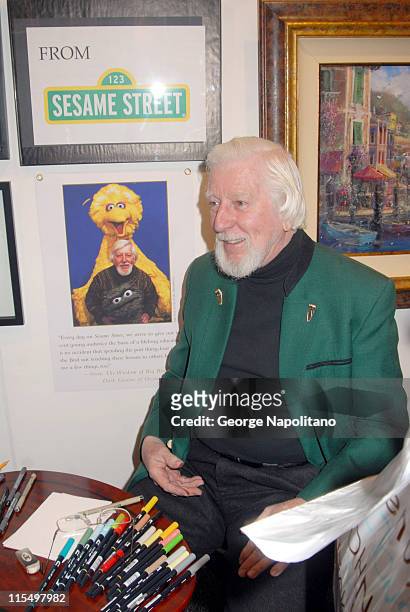 Author, artist, and puppeteer, who has played Big Bird and Oscar the Grouch on Sesame Street since 1969, at Artexpo at the Jacob Javits Center in New...