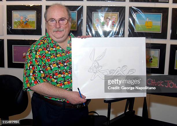 Animator and Director Eric Goldberg displays his classic Bugs Bunny at the Chuck Jones Center for Creativity booth at Artexpo at the Jacob Javits...