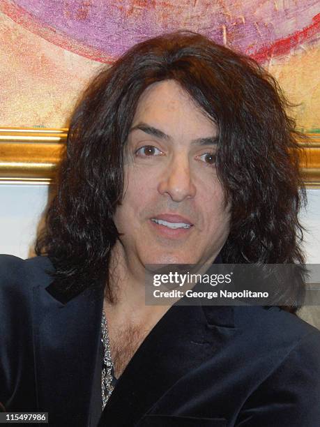 Paul Stanley at an exhibition of his original paintings and prints at Artexpo at the Jacob Javits Center in New York.