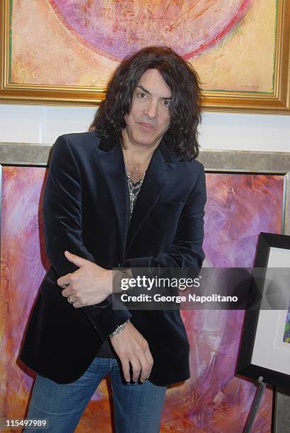 Paul Stanley at an exhibition of his original paintings and prints at Artexpo at the Jacob Javits Center in New York.