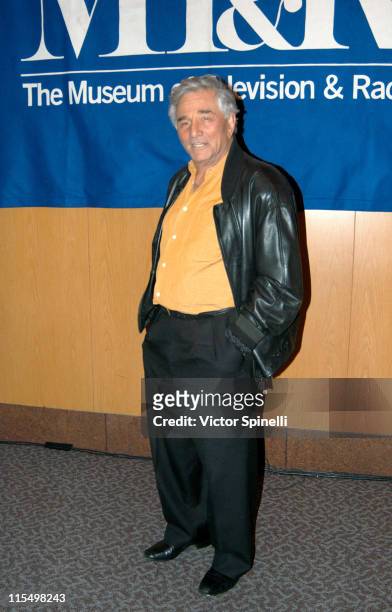 Actor / executive producer Peter Falk during The 20th Anniversary William S. Paley Television Festival Presents "Columbo" at Directors Guild of...