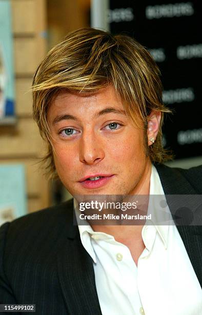 Duncan James from Blue during Book Signing "Just the Two of Us" at Borders Books, Oxford St in London, Great Britain.