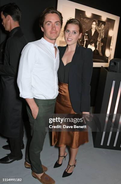 Edoardo Mapelli Mozzi and Princess Beatrice of York attend the Lenny Kravitz & Dom Perignon 'Assemblage' exhibition, the launch Of Lenny Kravitz' UK...