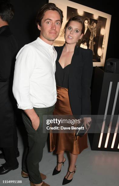 Edoardo Mapelli Mozzi and Princess Beatrice of York attend the Lenny Kravitz & Dom Perignon 'Assemblage' exhibition, the launch Of Lenny Kravitz' UK...