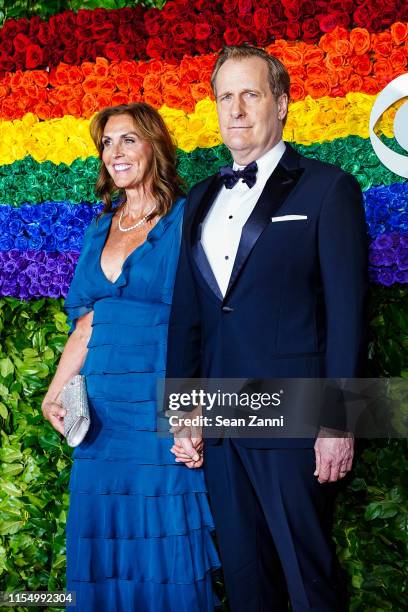 Kathleen Treado and Jeff Daniels attend the 73rd Annual Tony Awards at Radio City Music Hall on June 09, 2019 in New York City.
