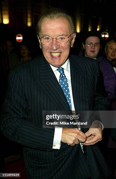 Sir David Frost during Westend Premiere of "Jerry Springer The Opera" at Cambridge Theatre in London, Great Britain.