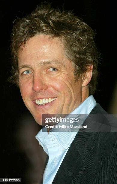 Hugh Grant during "Love Actually" London Premiere - Arrivals at The Odeon Leicester Square in London, United Kingdom.