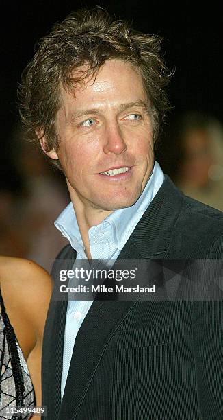 Hugh Grant during "Love Actually" London Premiere - Arrivals at The Odeon Leicester Square in London, United Kingdom.