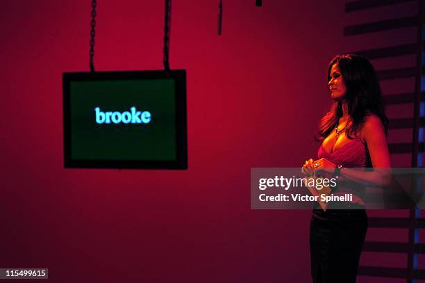 Brooke Burke during Brooke Burke guest appereance on "Pieces " at The Stuff Magazine Theatre at Raleigh Studios in Hollywood, United States.