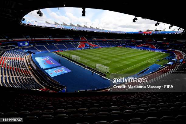 General view of the Parc des Princes stadium prior to the 2019 FIFA Women's World Cup France group D match between Argentina and Japan at Parc des...