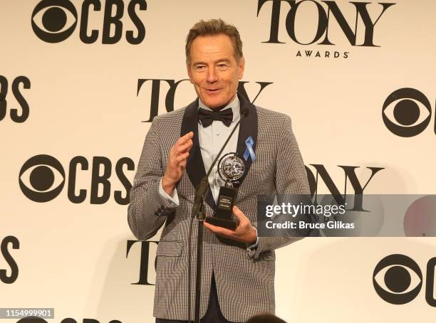 Best Actor in a Play Bryan Cranston chats with the press in the press room for The 2019 Annual Tony Awards at Radio City Music Hall on June 9, 2019...