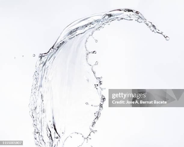 figures and abstract forms of water on a white background. - water splash imagens e fotografias de stock