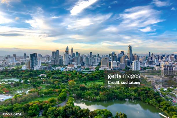 downtown park ,bangko,thailand - thailand city stock pictures, royalty-free photos & images