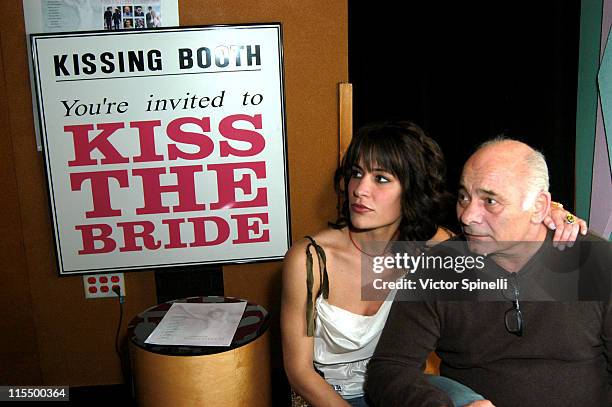 Vanessa Parise and Burt Young during Launch Party for Lifetime Movie "Kiss The Bride" at Monroe's bar in Hollywood, California, United States.