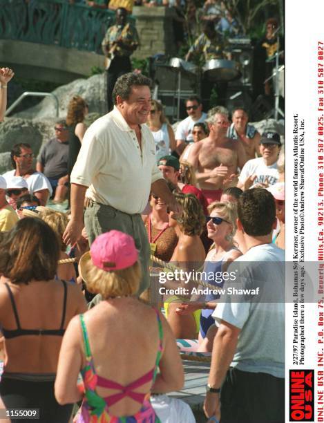 Paradise Islands, Bahamas Sol Kerzner, owner of the world famous Atlantis Resort. Photographed there a few days ago. Exclusive photo