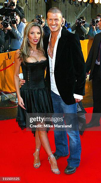 Victoria Beckham and David Beckham during 19 Management Party At The Royal Albert Hall - Arrivals at The Royal Albert Hall in London, Great Britain.