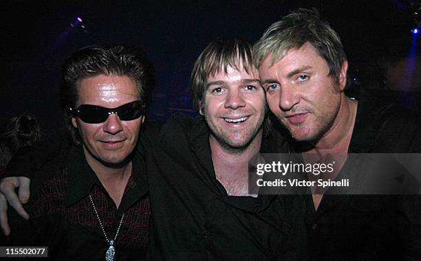 Andy Taylor of Duran Duran, Andy Manumission and Simon Le Bon of Duran Duran