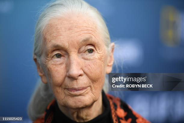 British primatologist Jane Goodall attends Los Angeles premiere of National Geographic Documentary Films "Sea of Shadows" at Neuehouse in Hollywood...