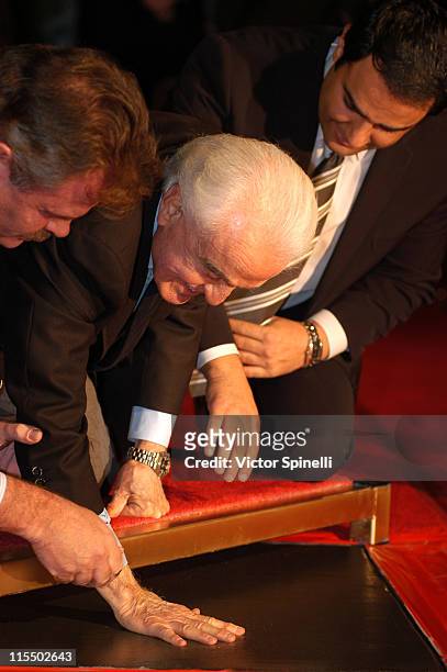 Jack Valenti during Jack Valenti Dedication with Hand and Footprints at Grauman's Chinese Theatre at Grauman's Chinese Theatre Forecourt in...