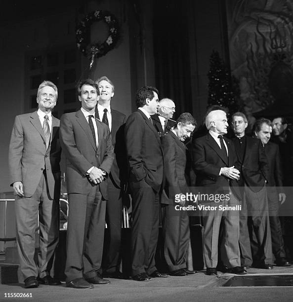 Michael Douglas, Michael Lynton, CEO of Sony Pictures, Chris McGurk, COO of MGM, Peter Chernin, COO of News Corporation, Johnny Grant, Barry Meyer,...