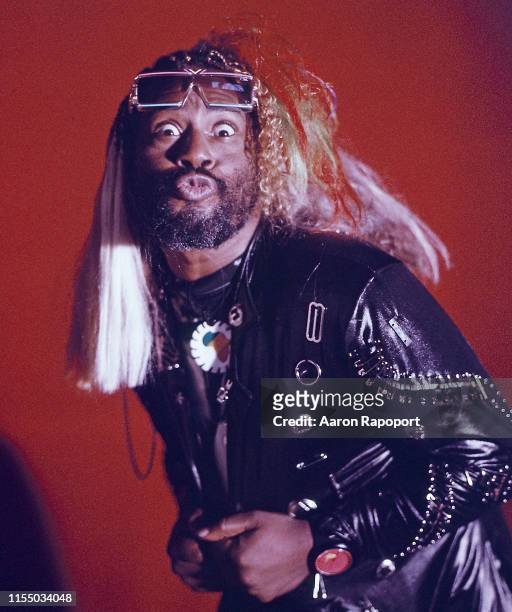 Musician George Clinton poses for a portrait in October 1989 in Los Angeles, California.