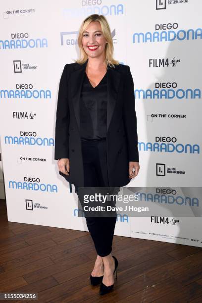 Kelly Cates attends the "Diego Maradona" Gala Screening at Picturehouse Central on June 10, 2019 in London, England.
