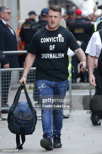 British far-right activist and former leader and founder of English Defence League , Tommy Robinson, whose real name is Stephen Yaxley-Lennon,...