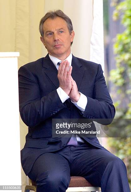 Tony Blair attends the unveiling of the national police memorial designed by Sir Norman Foster. Building work began on June 28 last year, after...