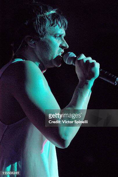 Casey Spooner of Fischerspooner during Manumission Ibiza Rocks Opening Show at Manumission in Ibiza, Spain.