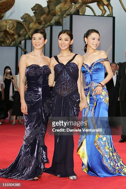 Charlie Young , Zhang Jingchu and Kim So Yeun during 2005 Venice Film Festival - Opening Night Ceremony and "Seven Swords" Premiere at Sala Grande in...